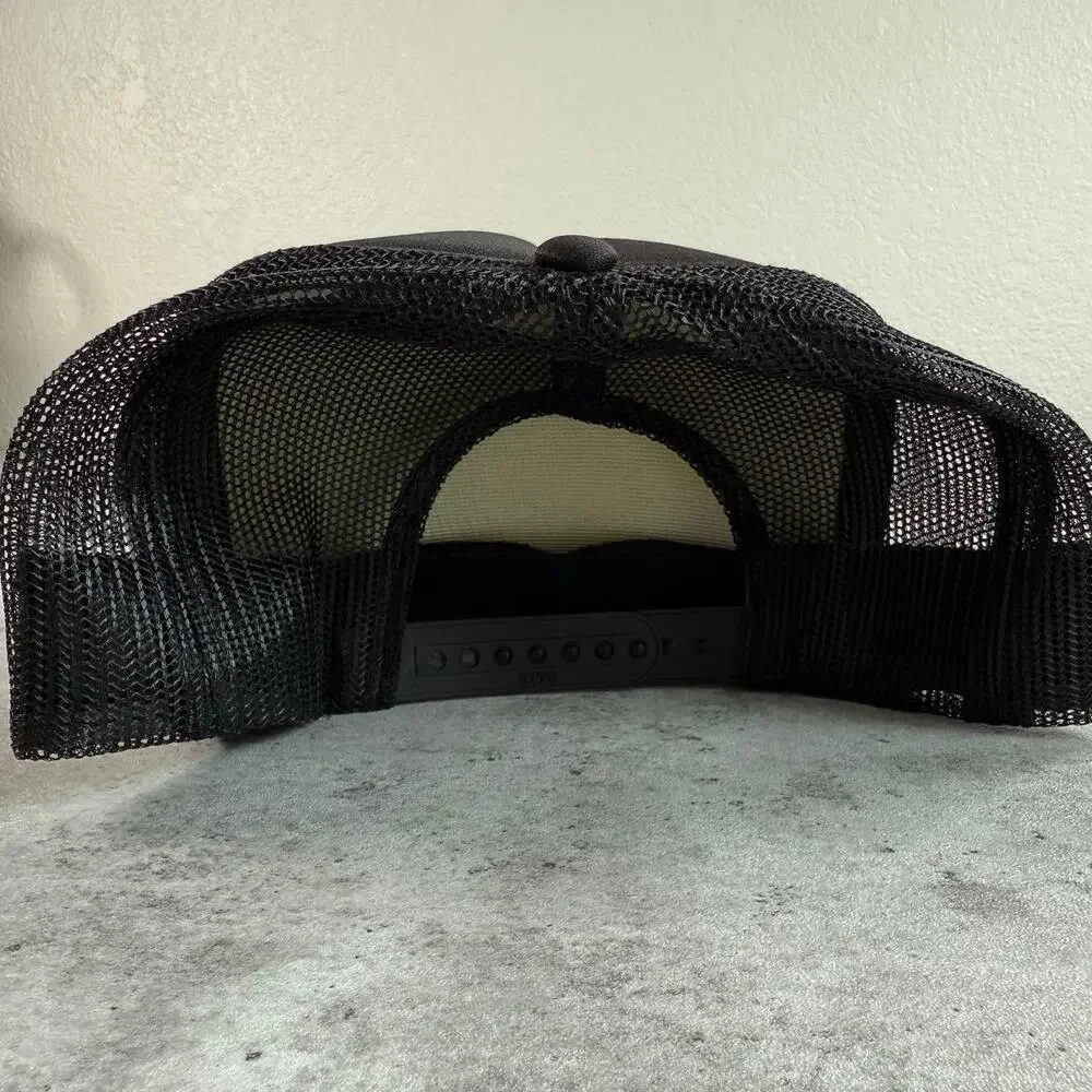 The Mean Black trucker hat Lonesome on'ry and mean black snapback